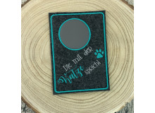 Stickdatei - Spruch "Die/Der mit der Katze spricht"